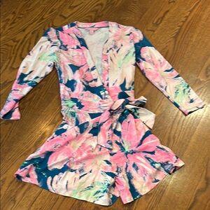 Lilly Pulitzer Floral Long Sleeve Romper